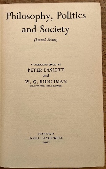 Philosophy, Politics and Society (page)